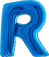 Folieballon 100cm letter R blauw