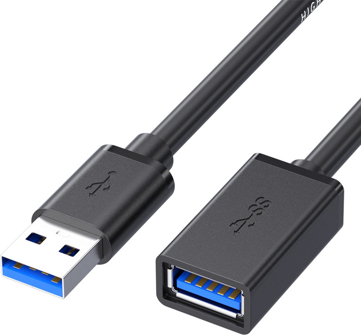 USB verlengkabel - USB naar USB 3.0 - 5 Meter - Zwart | bol.com