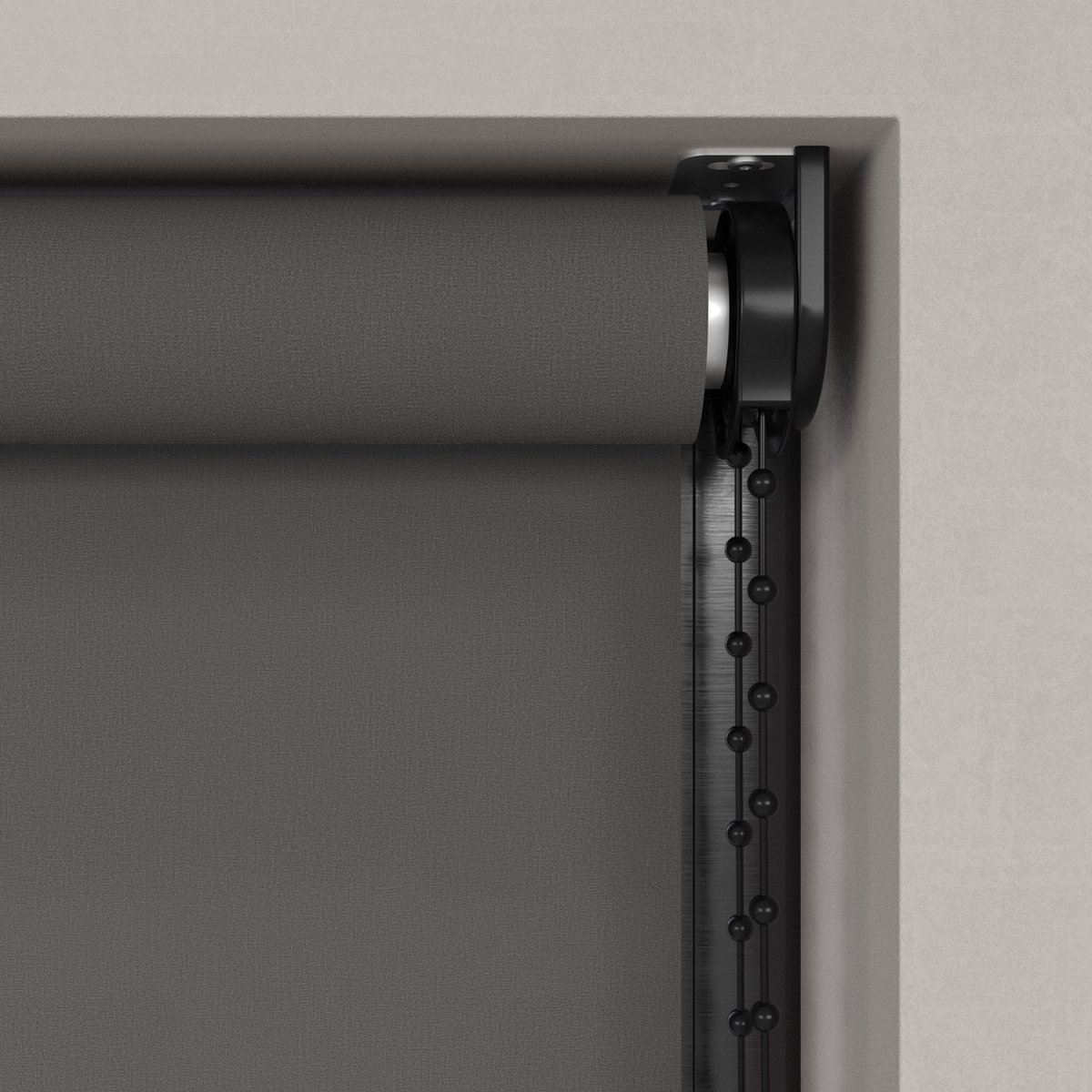 Dutchblinds Rolgordijn - lichtdoorlatend - Antraciet - 50x190cm - Raamdecoratie op maat