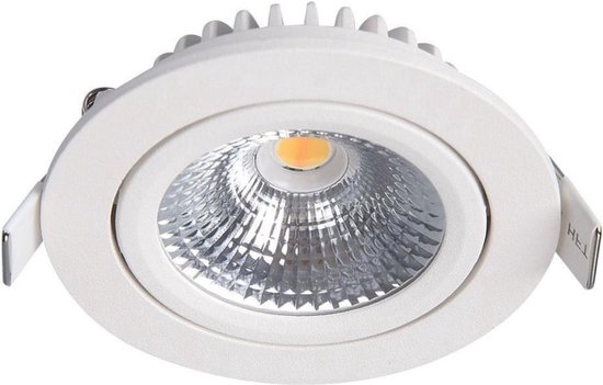 Noxion LED Kantelbaar Slim Spot Wit Rond 6W 350lm 60D - 920-930 Dim naar Warm | 85mm - IP54 - Dimbaar - Beste Kleurweergave.