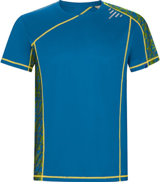 Herensportshirt 'Sochi' Print Run Blauw - S