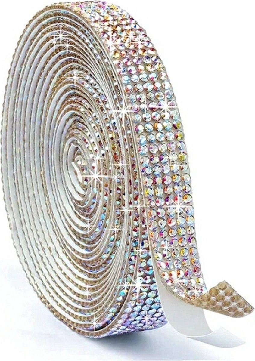 Plak lint strass steentjes 40cm glitter plakband breedte 10mm zelfklevend  glitters... | bol.com
