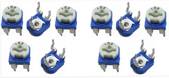 Foto: Weerstand regelbaar 1k ohm rm 065 trimpot trimmer potentiometer 10 stuks rm065 102