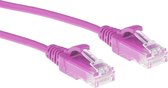 ACT Pink 0 mètre LSZH U/UTP CAT6 câble de raccordement mince sans accroc avec Connecteurs RJ45 DC9430