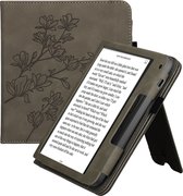 kwmobile flip cover geschikt voor Tolino Vision 6 - Book case met magnetische sluiting - Hoes voor e-reader in grijs