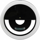 Selfie Ring LED Light Mini Clip - Zwart
