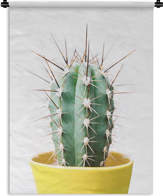 Wandkleed - Wanddoek - Cactus - Planten - Natuur - Groen - 90x120 cm - Wandtapijt