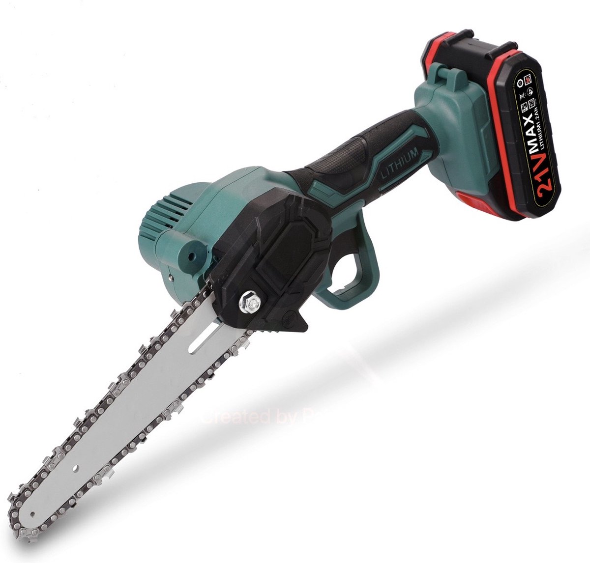 Powtree Accu Kettingzaag - Compatibel Met Makita 18V, Borstelloze Motor, 8 Inch, Mini Handzaag