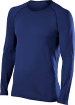 FALKE Warm Longsleeved Shirt Comfort Heren 39610 - XXL - Blauw (Dark Night)