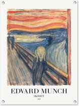 Tuinschilderij Schilderij - Schreeuw - Munch - Oude meesters - Kunst - 60x80 cm - Tuinposter - Tuindoek - Buitenposter