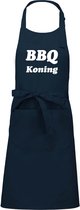 Mijncadeautje - Luxe schort - BBQ Koning - blauw