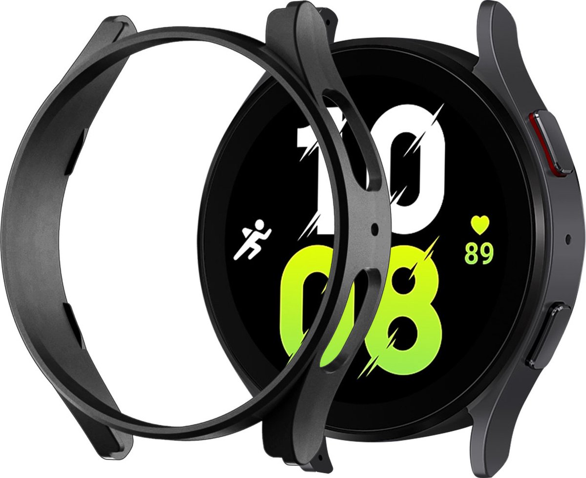 Strap-it PC Hard Case – Geschikt voor Samsung Galaxy Watch 5 44mm – Full Protect – Zwart