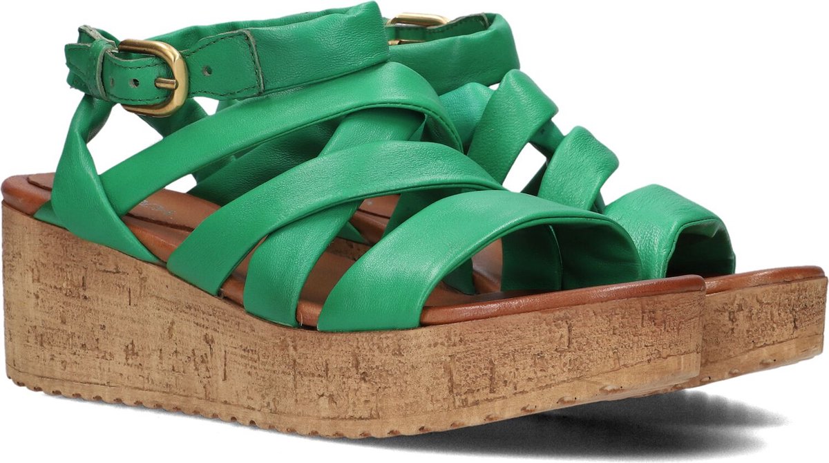 Omoda 722029 Sandalen Met Sleehak Dames Groen Maat 38 bol