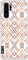 Casetastic Huawei P30 Pro Hoesje - Softcover Hoesje met Design - Copper Geo Print