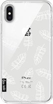 Casetastic Apple iPhone XS Max Hoesje - Softcover Hoesje met Design - Feathers Outline Print