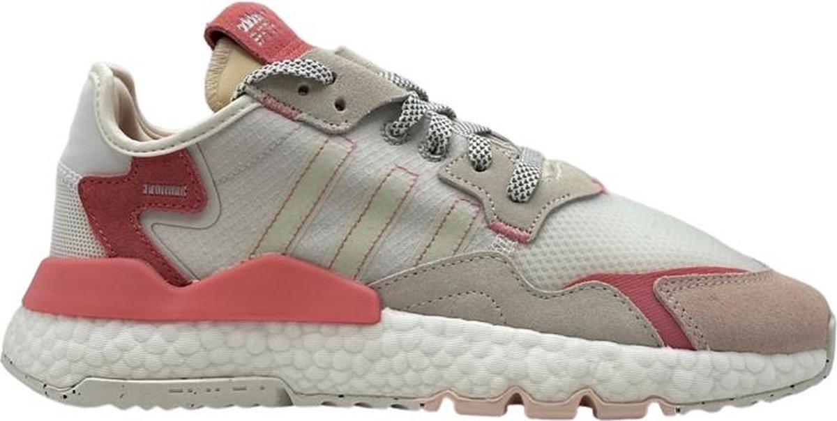 Adidas Nite Jogger W (White/Pink) - Maat 38 2/3 | bol