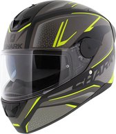 SHARK D-SKWAL 2 DAVEN Motorhelm integraalhelm Mat Zwart Antraciet Geel - Maat XL