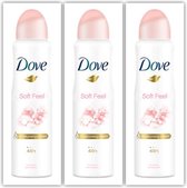 Dove Soft Feel Deo Spray - 3 x 150 ml