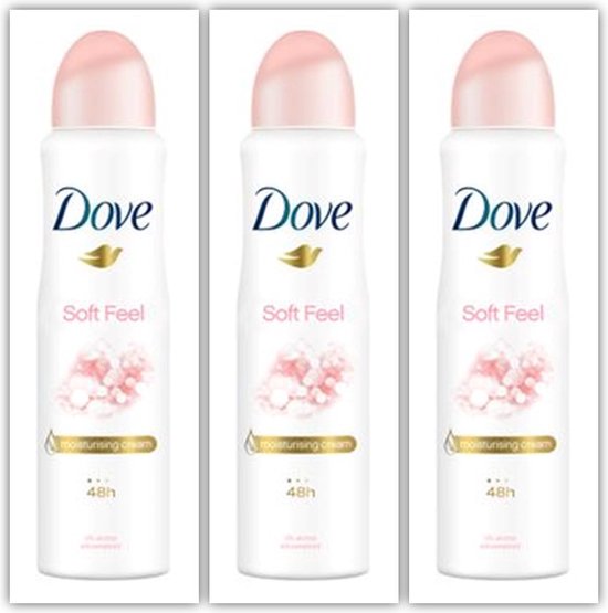 Dove Soft Feel Deo Spray - 3 x 150 ml