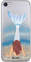 Casetastic Apple iPhone 7 / iPhone 8 / iPhone SE (2020) Hoesje - Softcover Hoesje met Design - Mermaid Brunette Print