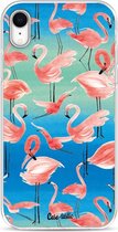 Casetastic Apple iPhone XR Hoesje - Softcover Hoesje met Design - Flamingo Vibe Print