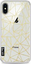 Casetastic Softcover Apple iPhone X - Abstraction Outline Gold Transparent