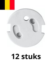 Stopcontact beveiliging 12 stuks - Zelfklevend - Veiligheid - Alleen geschikt voor België