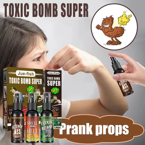 Fart Spray - Stink Spray - Liquid Ass - Fart Spray - Poop Spray - 30 ML -  Prank - Lot de 3