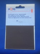 Pronty zelfklevend nylon reparatiedoek - 10 x 20 cm - 100% polyamide -donkergrijs - artnr. 536.0309.078