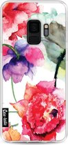 Casetastic Samsung Galaxy S9 Hoesje - Softcover Hoesje met Design - Watercolor Flowers Print