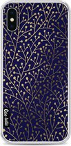Casetastic Softcover Apple iPhone X - Berry Branches Navy Gold