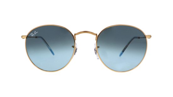 Ray Ban - Zonnebril - Round Metal - RB3447 -001/3M Gold - Gradient Blue - 50