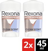 Rexona Deo Creme - Maximum Protection - Clean Scent - 2 x 45 ml