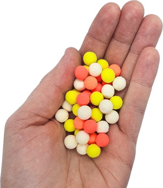 Mini Fluo Pop-Ups 'Mixed' 10mm - 50g - Method Feeder Aas/voer - Mini boilies/popups van Merkloos — afbeelding 3
