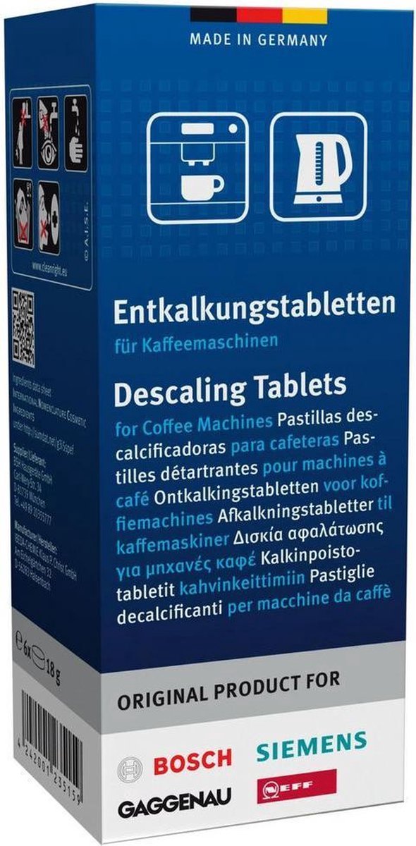 Bosch Siemens Gaggenau - Ontkalkingstabletten - 6x 18gr - 0311864