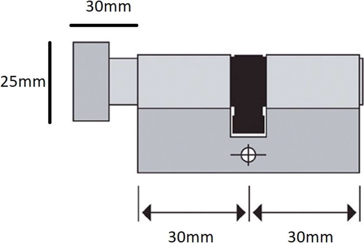 Abus deurcilinder E60NP High Security 30/45 mm
