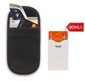 Faraday Kooi Hoesje (1x) + 1x RFID kaarthouder - Autosleutel RFID Antidiefstal - Keyless Entry Go Sleutel Etui - Qwality4u