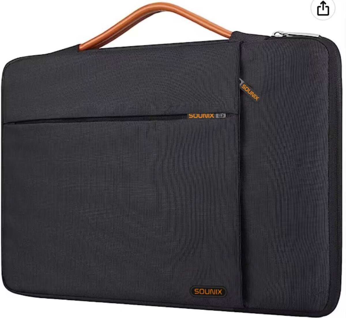 15 Inch XV Laptophoes - Zwarte Sleeve Case Voor Laptops Tot 29.5 X 20 Cm