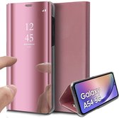 Hoesje geschikt voor Samsung Galaxy A54 - Book Case Spiegel Roségoud