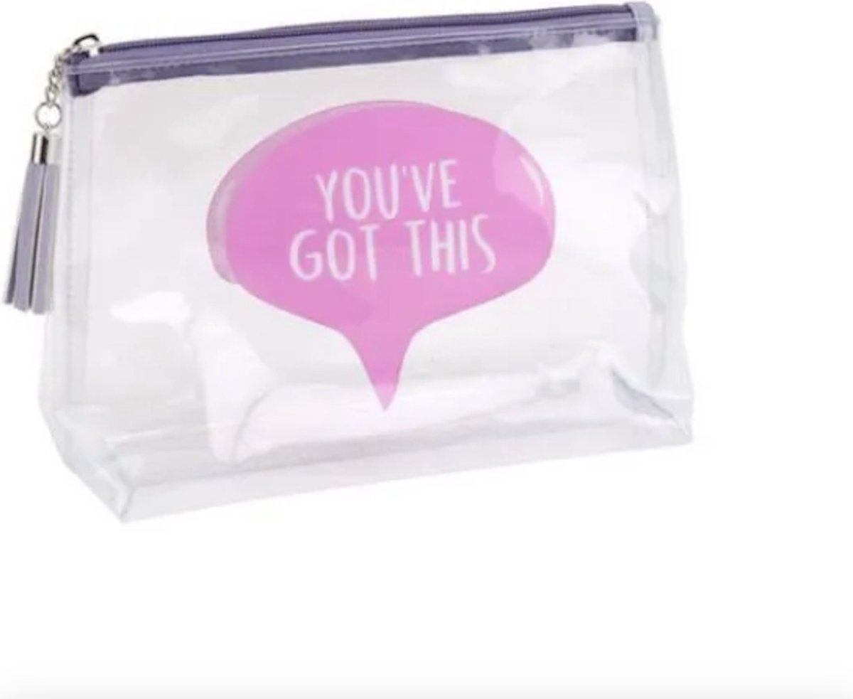 CGB GIFTWARE Gym And Tonic Clear Wash Bag -You’ve Got This- (One Size)