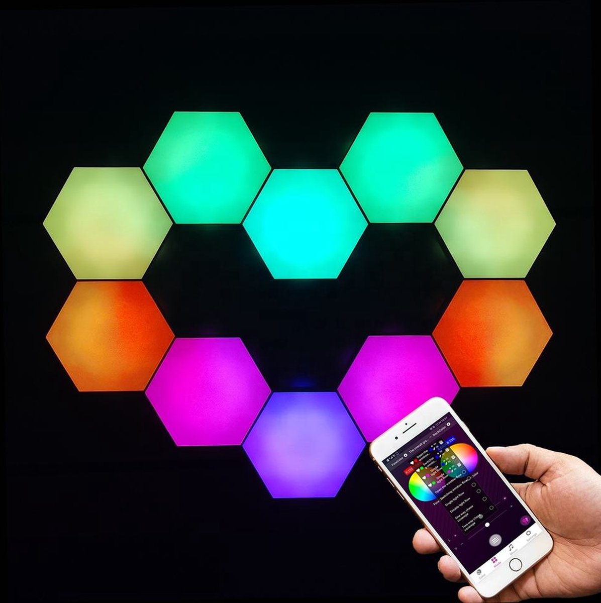 Rebow, Télécommande de lumières LED hexagonales