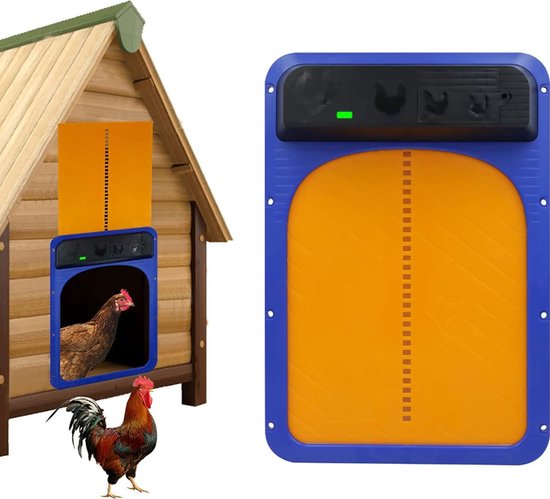 Nauwkeurig laag betreden Automatische kippenhokdeur – Kippenhokdeur – kippendeur - kippenhok –  kippenren -... | bol.com