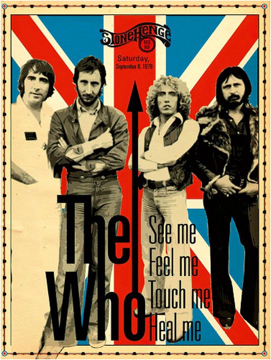 Signs-USA - Concert Sign - métal - The Who - Stonehenge 1978 - 30x40 cm