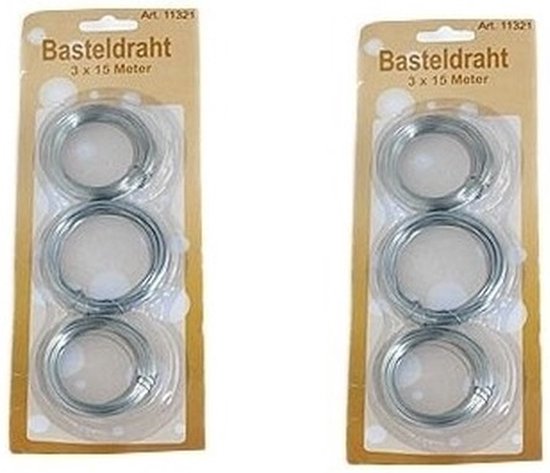 2 stuks bloementeeldraad, binddraad, bloemwikkeldraad, gebogen metaaldraad, doe-het-zelf decoratieve accessoires, gebruikt voor handwerk, bloemen en botanische hekken (0,7 x 35 m