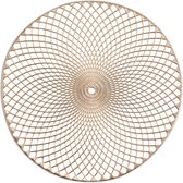 Zeller placemats - 6x - rond - mandala - goud - 38 cm - onderleggers