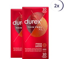 Durex Condooms Thin Feel XL 10st - 2 Stuks - Voordeelverpakking