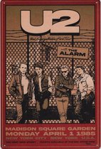 Wandbord Muziek Concert - U2 The Unforgettable Fire Tour With The Alarm 1985
