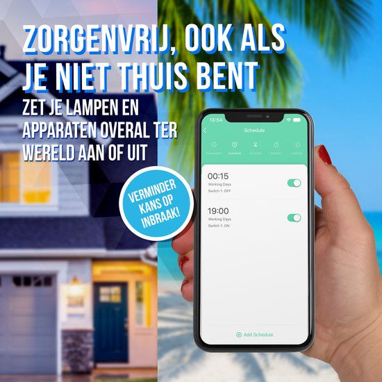 Silvergear Slimme WiFi Stekker - Timer, Schakelaar & Energiemeter x6