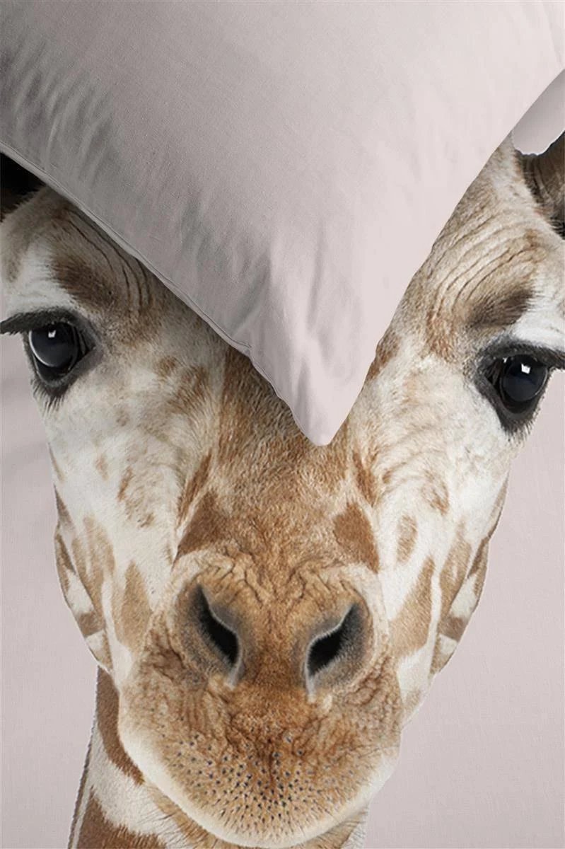 QLasic Giraffe 3D-beddengoedset, beddengoedset en kussenslopen, en microvezel dekbedovertrek met ritssluiting, geschikt voor jongeren en kinderen (tweepersoons (200 x 200 cm QLasic Giraffe 3D-beddengoedset, beddengoedset en kussenslopen, en microvezel dekbedovertrek met ritssluiting, geschikt voor jongeren en kinderen (tweepersoons (200 x 200 cm