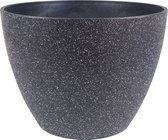 Pot de fleur / cache-pot en plastique recyclé / poudre de pierre noire dia 43 cm et hauteur 33 cm - Intérieur et extérieur